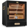 Humidor para Charutos COOL KNIGHT Preto com Gavetas de Cedro Espanhol e Controle de Umidade 100 Charutos