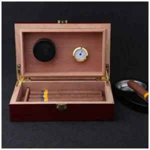 ectq7g9fm7d70b_5 jpg - Umidor de Charuto de Madeira Artesanal Bald Eagle com Capacidade para 1020 Charutos, de Mesa com Higrômetro e Umidificador