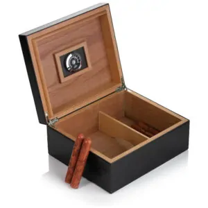 ectq8vpht9170b_1 jpg - Estojo de Charutos em Couro, Capacidade para 25 50 Charutos, Design Elegante, Caixa de Cedro Espanhol Maciço, Controle de Umidade,MEGACRA.