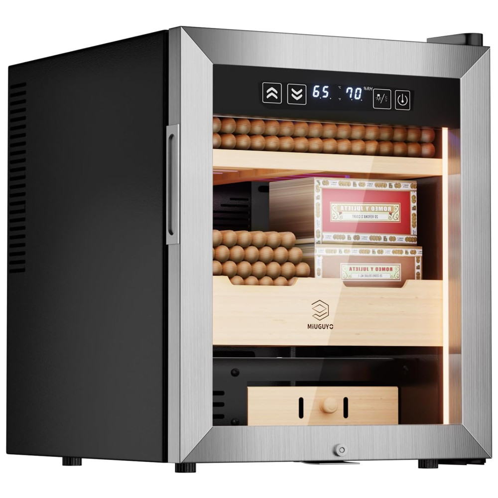 ectq9bvnnzpd0b_0 jpg - Umidor de Charutos Elétrico 50 Litros MIUGUYO, para 350 Charutos, Controle de Temperatura e Umidade, Gabinete em Cedro Espanhol, Trava.