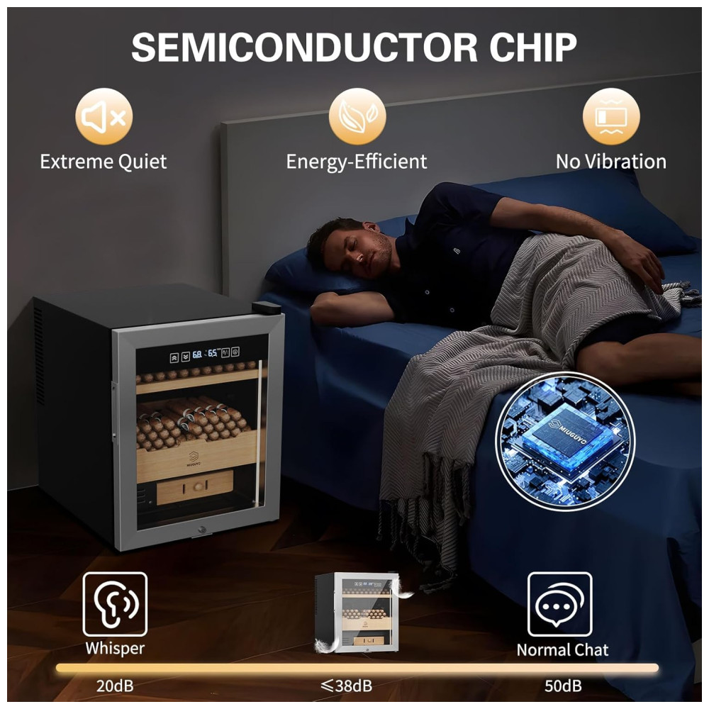 ectq9bvnnzpd0b_7 jpg - Umidor de Charutos Elétrico 50 Litros MIUGUYO, para 350 Charutos, Controle de Temperatura e Umidade, Gabinete em Cedro Espanhol, Trava.