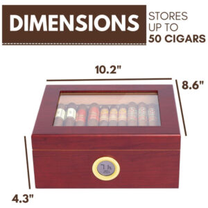 ectq9z2xj2w80b_1 jpg - Umidor Premium para 2550 Charutos Design Elegante com Higrômetro e Umidificador Caixa de Cedro para Controle Ótimo de Umidade Mantello Cigars