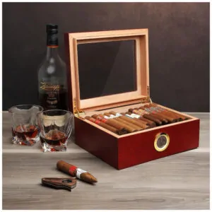 ectq9z2xj2w80b_3 jpg - Umidor Premium para 2550 Charutos Design Elegante com Higrômetro e Umidificador Caixa de Cedro para Controle Ótimo de Umidade Mantello Cigars