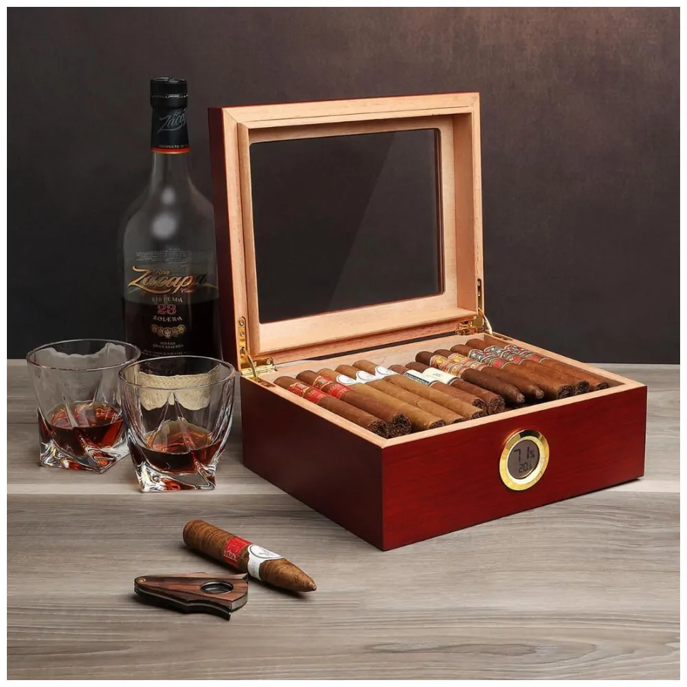 ectq9z2xj2w80b_3 jpg - Umidor Premium para 2550 Charutos Design Elegante com Higrômetro e Umidificador Caixa de Cedro para Controle Ótimo de Umidade Mantello Cigars