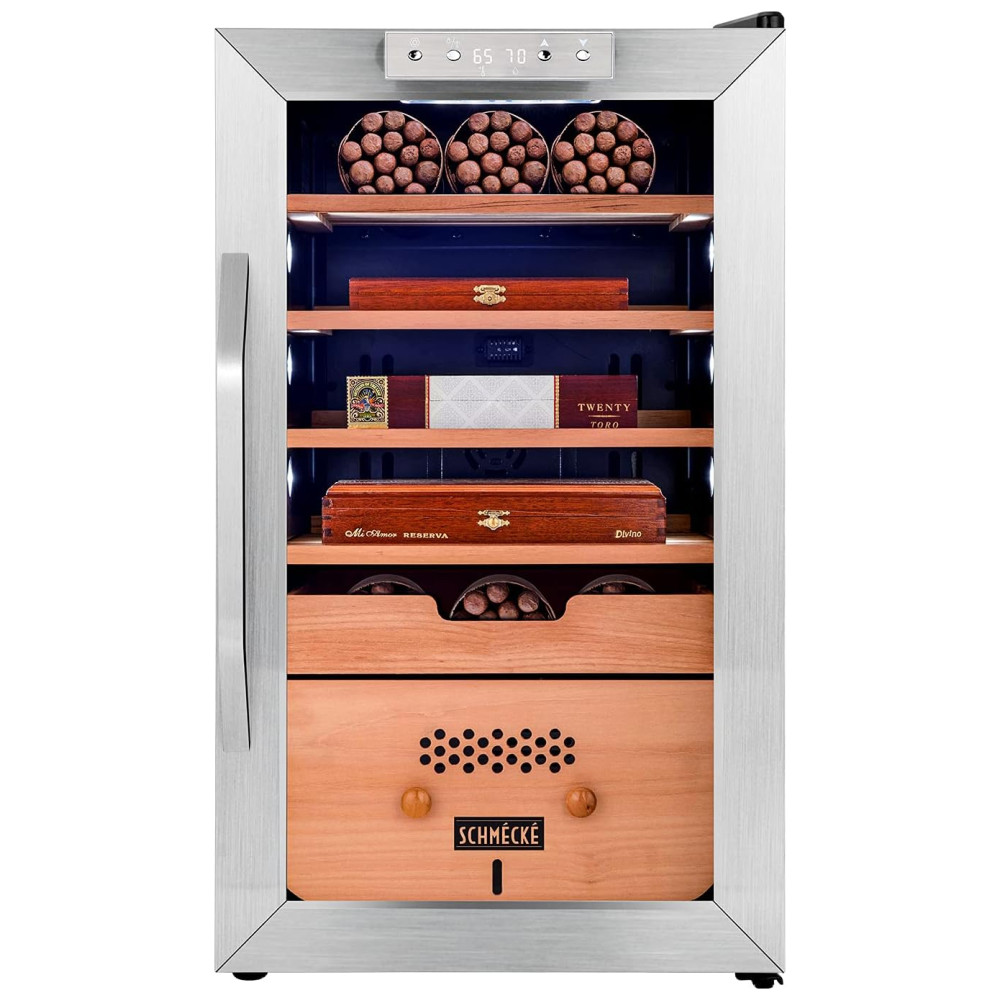 Humidor Refrigerado Schmécké Preto Capacidade 400 Charutos com Controle 3 em 1 240V