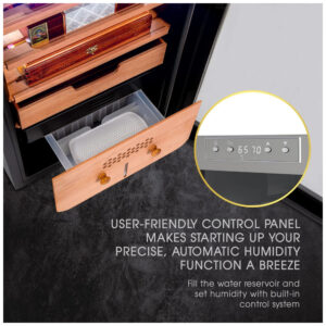 Humidor Refrigerado Schmécké Preto Capacidade 400 Charutos com Controle 3 em 1 240V