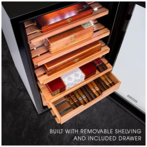 Humidor Refrigerado Schmécké Preto Capacidade 400 Charutos com Controle 3 em 1 240V