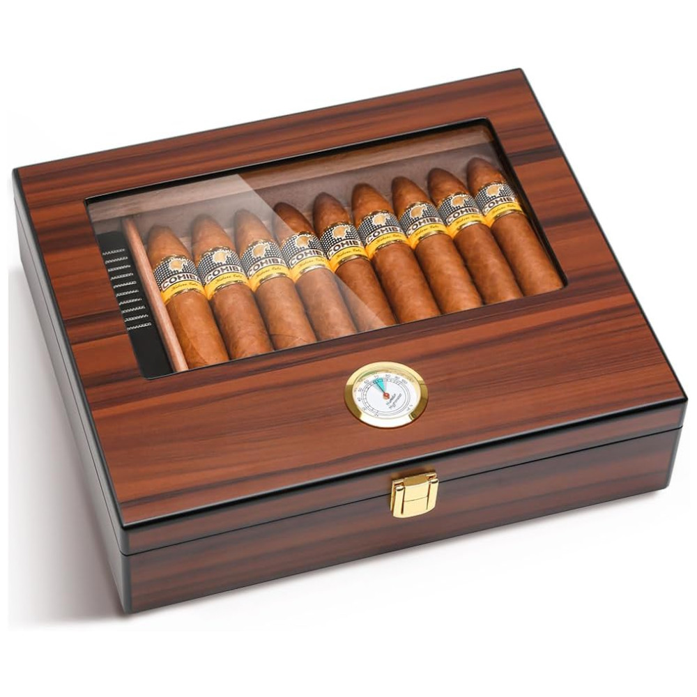 ectqhj3h3jjc0b_0 jpg - Umidor de Charutos Bald Eagle, Caixa com Visor de Vidro, Umidade Controlada com Higrômetro, Estojo de Madeira de Cedro para 25 30 Charutos