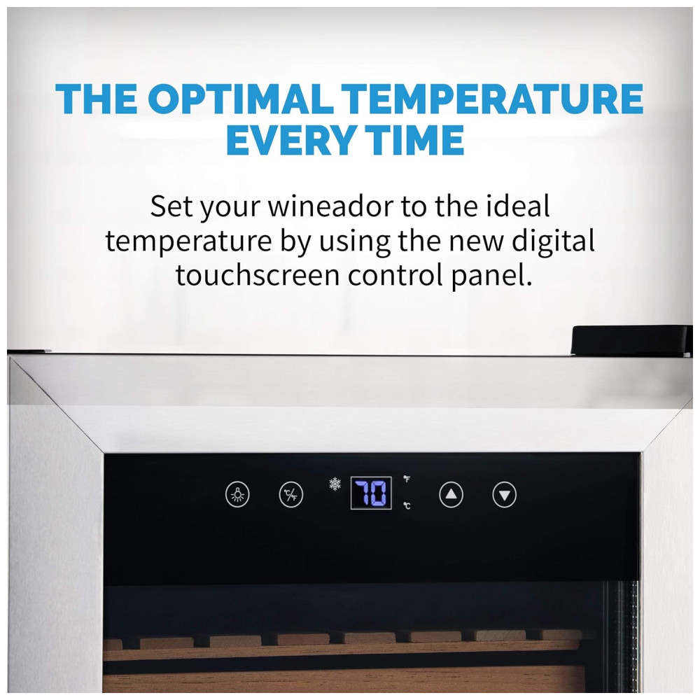 ectqm8yjxkf80b_3 jpg - Umidor Elétrico de Charutos NewAir para 250 Charutos, Aço Inox, Prateleiras de Cedro Espanhol, Resfriamento Termoelétrico com Controle de Temperatura