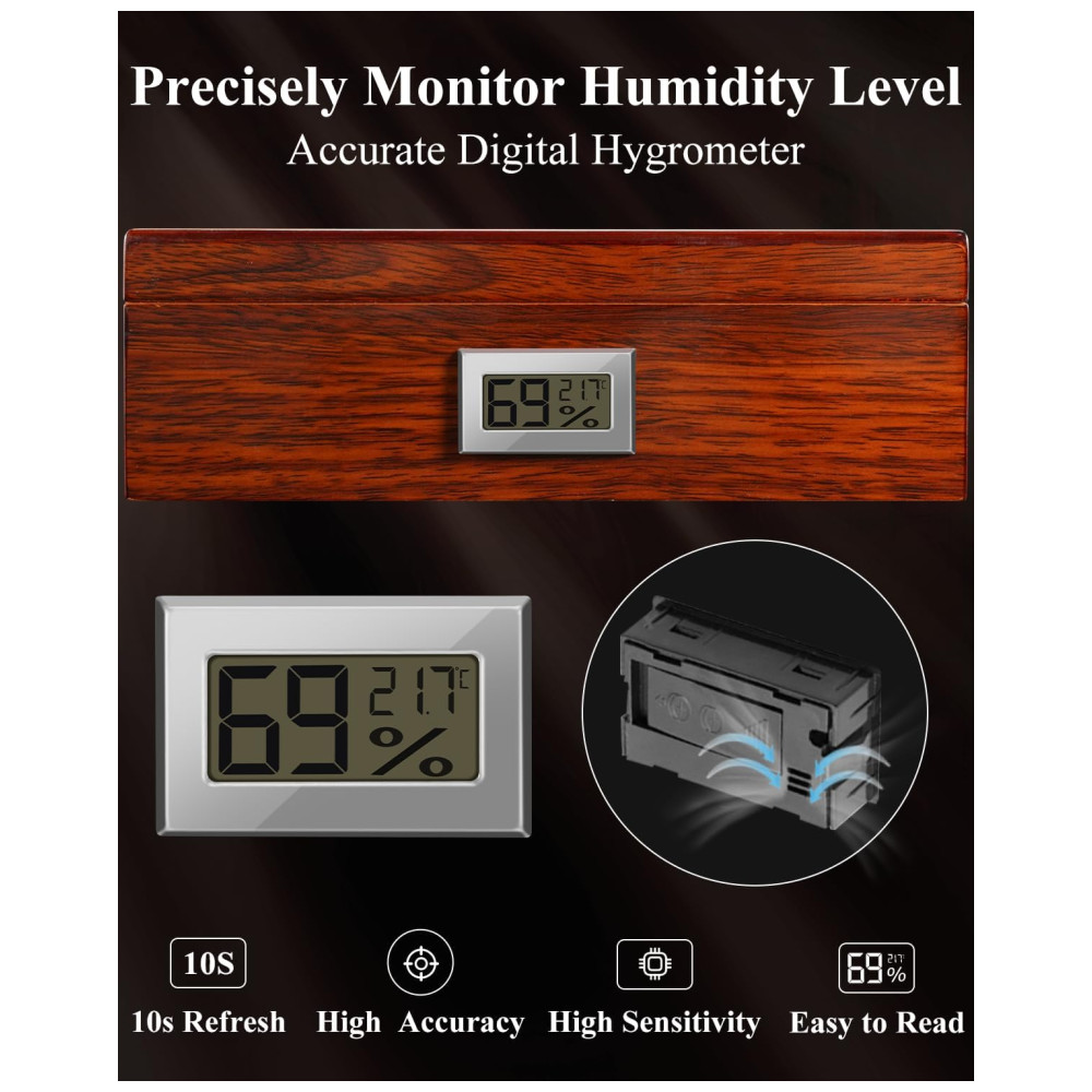 ectqmhy6vsyc0b_7 jpg - Umidor Flauno com Kit Completo Luminária, Cinzeiro, Cortador, Higrômetro Digital, Umidificador, Divisor, Revestimento em Cedro Capacidade para 60 Cigarros