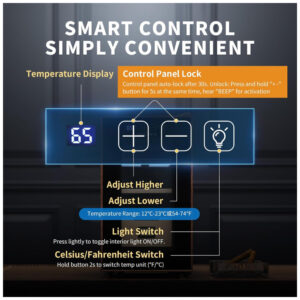 ectqq4k1q3vc0b_3 jpg - Umidor de Charutos NEEDONE 23 Litros com Controle de Temperatura, para 150 Charutos, Silencioso e Eficiente