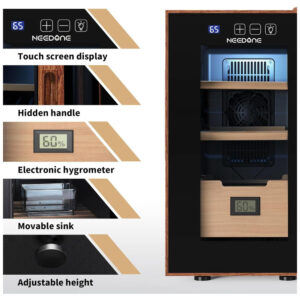 ectqq4k1q3vc0b_6 jpg - Umidor de Charutos NEEDONE 23 Litros com Controle de Temperatura, para 150 Charutos, Silencioso e Eficiente