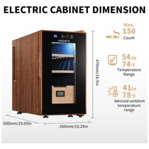 ectqq4k1q3vc0b_8 jpg - Umidor de Charutos NEEDONE 23 Litros com Controle de Temperatura, para 150 Charutos, Silencioso e Eficiente