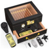 ectqqlnn2phc0b_0 jpg - Umidor de Charutos TRBIHCX com Trava de Senha, Gaveta para Acessórios e Conjunto Completo de Acessórios Comporta 20 50 Charutos