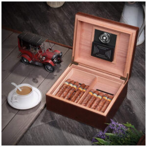 ectqrknhkdg70b_5 jpg - Umidor de Charutos BESTISAN, Feita à Mão em Cedro Espanhol Maciço com Bandeja e Divisor, Elegante Caixa de Armazenamento de Charutos em Couro.MEGACRA.
