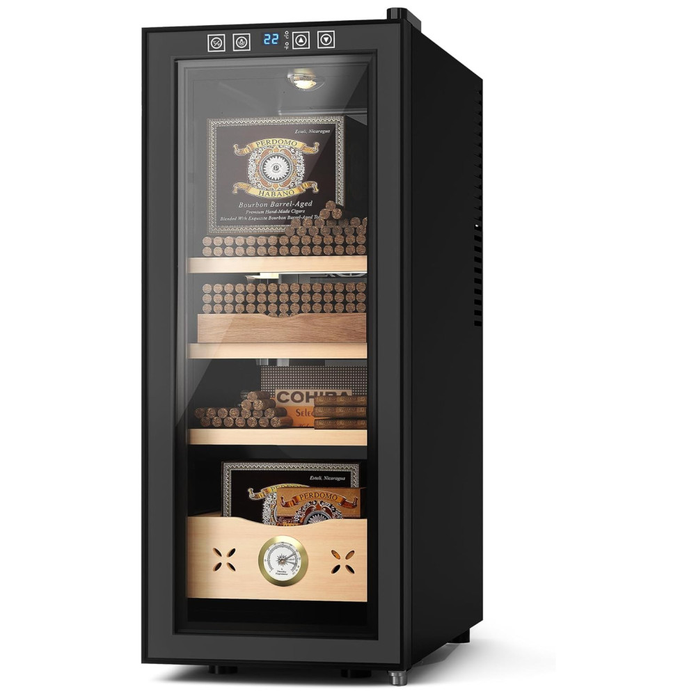 Humidor Elétrico Euhomy Preto 35L com Controle Digital Dupla Função Refrigeração e Aquecimento