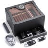 ectqtsy4qzyc0b_0 jpg - Umidor de Charuto com Gaveta, Cedro Espanhol, 50 Charutos, Higrômetro Digital, Umidificador, Cinzeiro Kit Completo, CINOROW