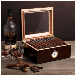 ectqxdkdg5s70b_3 jpg - Umidor de Luxo para Charutos Armazenamento Sofisticado para 25 50 Charutos, com Medidor de Umidade e Umidificador, Caixa de Cedro Mantello Cigars