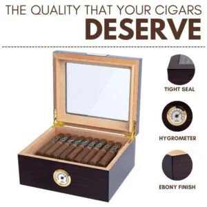ectqxdkdg5s70b_5 jpg - Umidor de Luxo para Charutos Armazenamento Sofisticado para 25 50 Charutos, com Medidor de Umidade e Umidificador, Caixa de Cedro Mantello Cigars