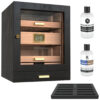 ectqybv8b6db0b_0 jpg - Umidor de Armário CASE ELEGANCE Luca para 80 100 Charutos, Caixa com Cedro Espanhol, Display de Vidro, Sistema de Umidificação Fácil, Higrômetro Digital Preto
