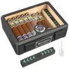 ectqyl8mr2rd0b_0 jpg - Umidor de Charutos com Topo em Vidro, Caixa de Cedro à Prova de Quedas com Divisor para 20 25 Charutos Preta FANKAI