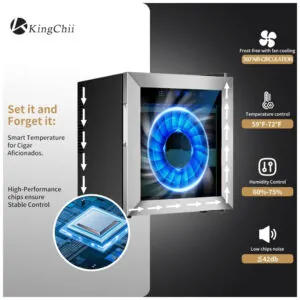 ectqylwc683f0b_1 jpg - Umidor KingChii Upgrade 50L Armário de Controle de Temperatura e Umidade com Sistema de Umidificação Integrado e Prateleiras de Cedro Espanhol