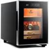 Umidor de Charutos Elétrico Woodronic 16L 150 Charutos, Controle de Temperatura, Prateleira de Cedro Espanhol