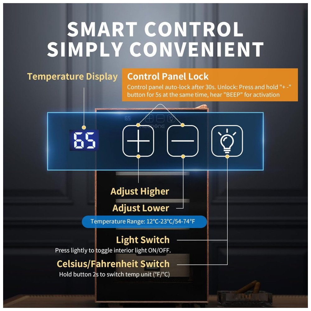 ectqzzy68yqc0b_2 jpg - Umidificador de charuto elétrico 48L com controle de temperatura e umidade. Armário termostático para armazenamento ideal. NEEDONE