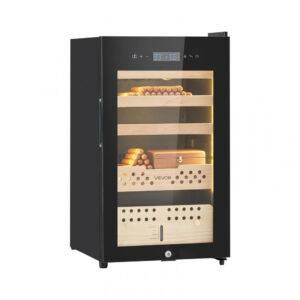 Humidor Elétrico VEVOR 70L Preto Controle Digital Temperatura Umidade 110V