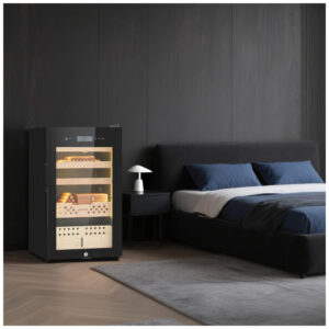 Humidor Elétrico VEVOR 70L Preto Controle Digital Temperatura Umidade 110V