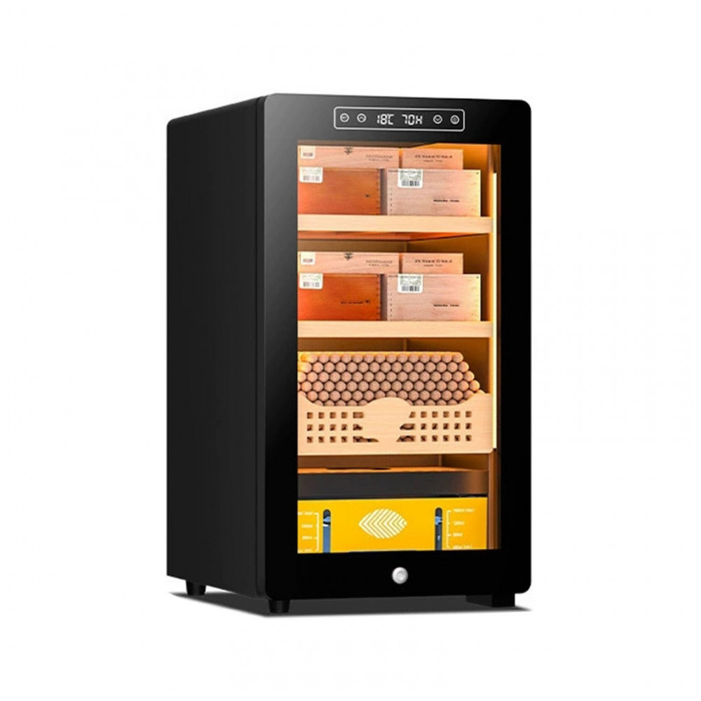 Humidor Elétrico Koyike 45L Compressor Refrigeração e Aquecimento 250 350 Charutos 110V