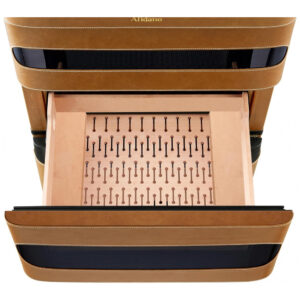 Gabinete Humidor Elétrico Afidano L3 Marrom com Controle Temperatura e Umidade 250 Charutos 110V