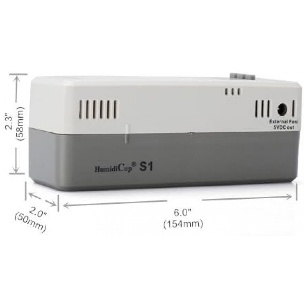 Umidificador Eletrônico HumidiCup S1 Branco Cinza Controle Automático 5V