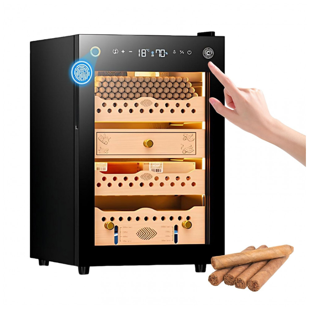 Humidor Elétrico PRECISTECH com Trava Biométrica 200 Cigarros 60L WiFi 240V