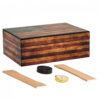 Humidor Old Glory Quality Importers Azul com Bandeira Americana Envelhecida Capacidade 25 50 Charutos