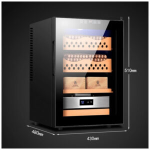 Humidor Refrigerado CFDZCP Preto 50L Para 200 300 Charutos com Controle Temperatura 110V