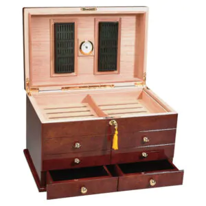 Humidor Quality Importers Ravello Marrom Capacidade 300 Charutos Cedro Espanhol