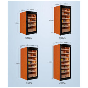 Humidor Elétrico RACHING C230A Madeira Cerejeira 1200 Charutos Controle Digital 110V