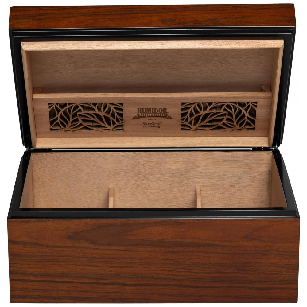 Humidor Desktop Dane Médio Madeira Rosewood Capacidade 56 100 Charutos Cedro Espanhol