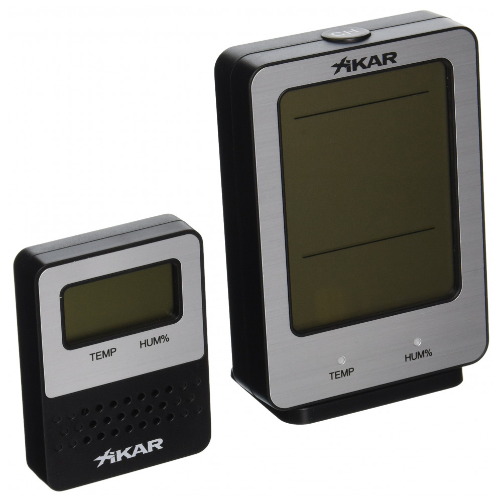 Higrômetro Xikar PuroTemp Preto Sistema Monitoramento Temperatura Umidade 3 Humidores