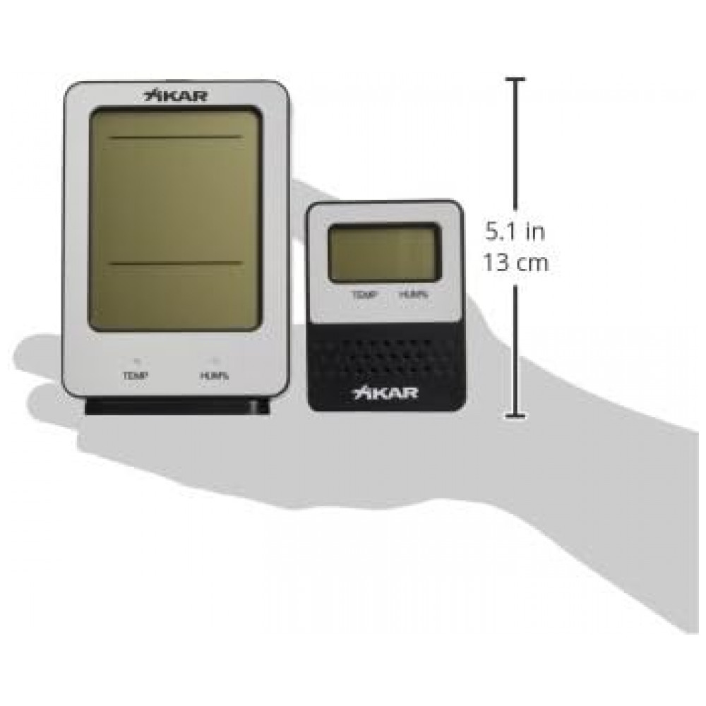 Higrômetro Xikar PuroTemp Preto Sistema Monitoramento Temperatura Umidade 3 Humidores