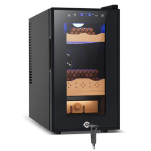 Humidor Elétrico Tylza 25L Preto para 220 Charutos com Controle de Temperatura e Umidade 115V