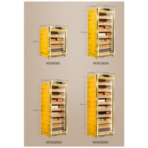 Humidor Eletrônico Raching Preto 1.500 Charutos Controle de Clima 110V