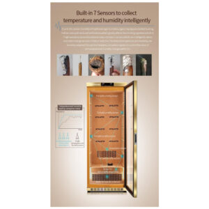 Humidor Eletrônico Raching Preto 1.500 Charutos Controle de Clima 110V