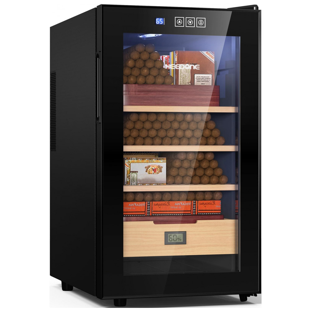 Humidor Elétrico NEEDONE NO48AB Preto 48L Controle Digital 350 Charutos 110V