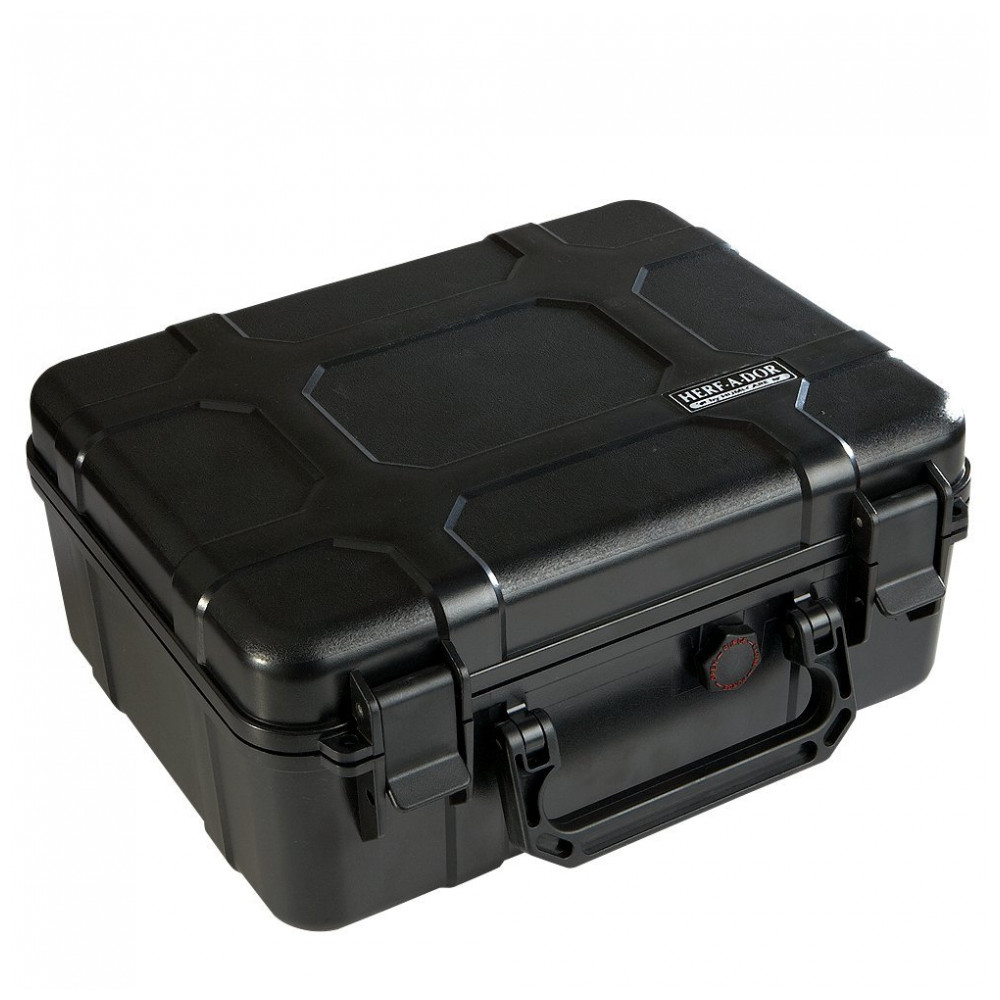 Humidor de Viagem Humi care Preto para 40 Charutos ABS Antiesmagamento Impermeável
