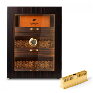 Humidor para Charutos CINOROW Ébano com LED Ajustável 150 Charutos 3 Gavetas Cedro