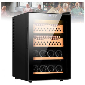 Humidor Elétrico JTYMZYY Gabinete para 200 300 Charutos Controle de Temperatura e Umidade 110V