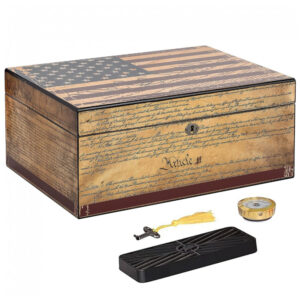 Humidor de Mesa Humidor Supreme Decoração Constituição Cedro Espanhol até 100 Charutos
