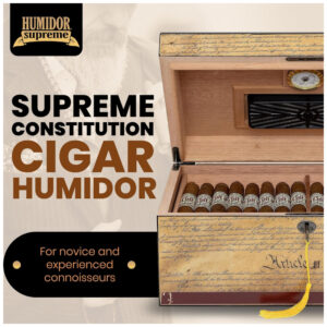 Humidor de Mesa Humidor Supreme Decoração Constituição Cedro Espanhol até 100 Charutos